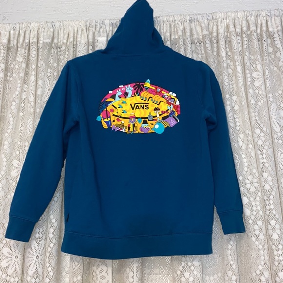 Vans Youth M Moroccan Blue Zip-Up Hoodie - Picture 2 of 8